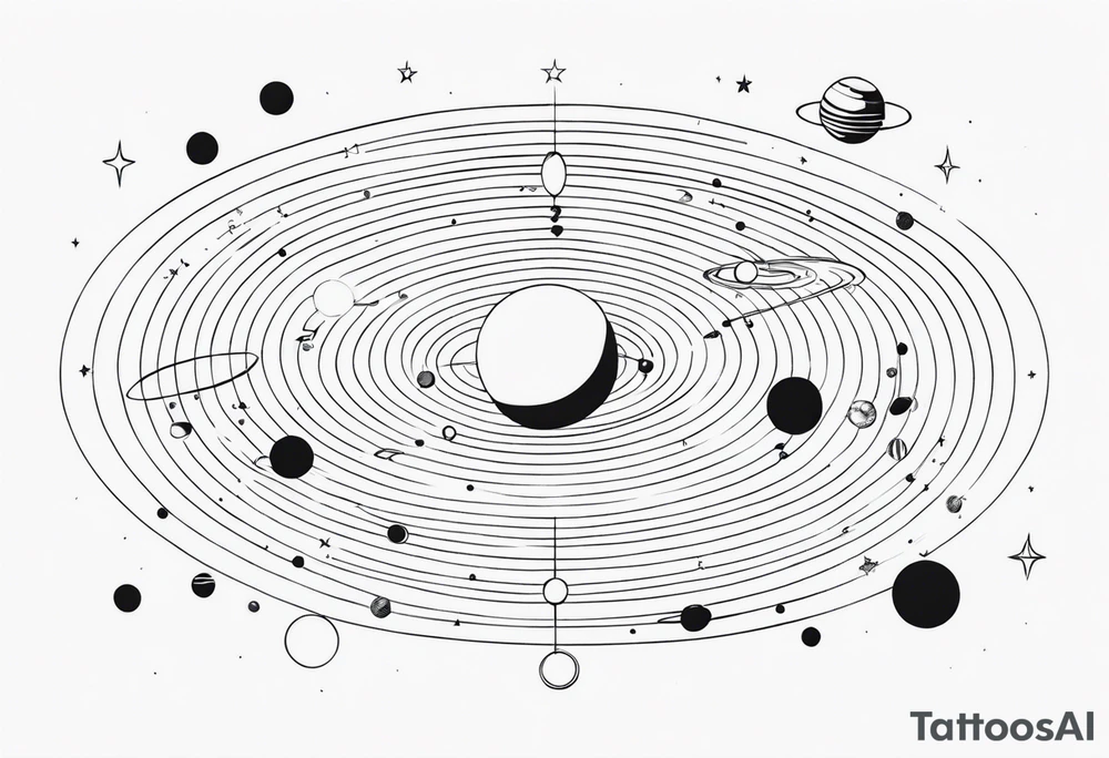 Solar system tattoo idea
