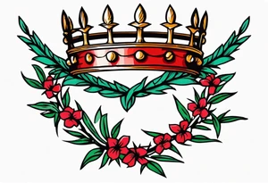 crown of thorns
old school vintage simple traditional design 



bold color simple tattoo idea