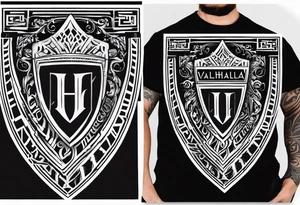 Valhalla steps shield tattoo idea