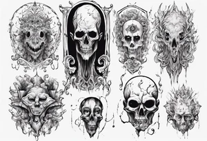 Tall creepy figure tattoo idea