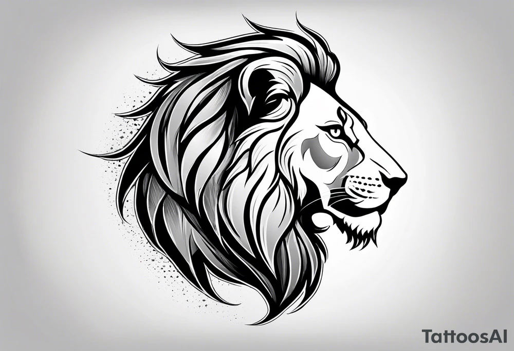 Lion profil tattoo idea