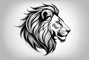 Lion profil tattoo idea