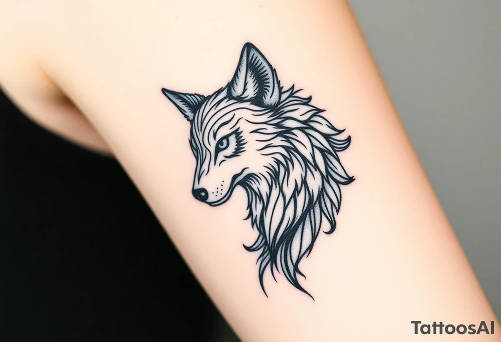 Lone wolf tattoo idea