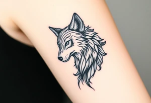 Lone wolf tattoo idea