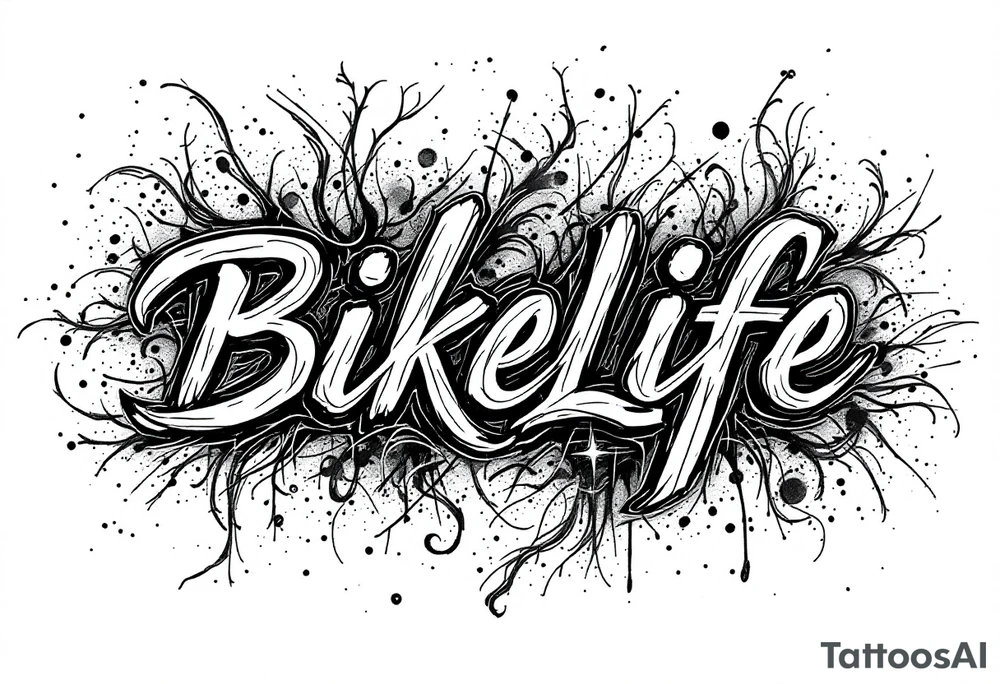 Bikelife tattoo simple text only tattoo idea