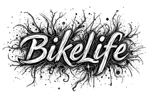 Bikelife tattoo simple text only tattoo idea