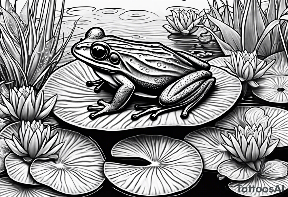 frogs on Lilly pads tattoo idea