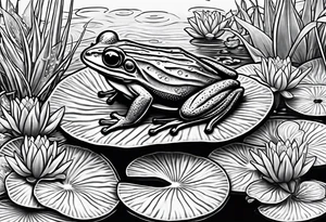 frogs on Lilly pads tattoo idea