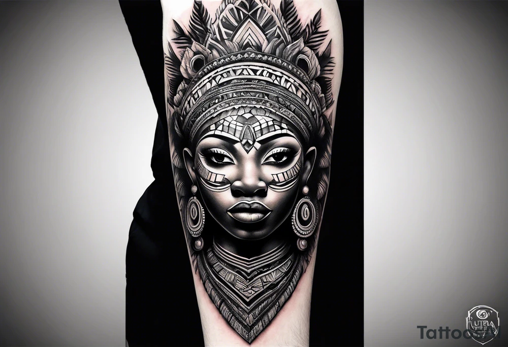African forearm tattoo idea