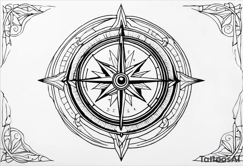 Prismatic compass tattoo idea