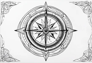 Prismatic compass tattoo idea