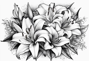 lilies growing tattoo idea