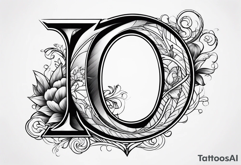 The letter Q with a heart tattoo idea