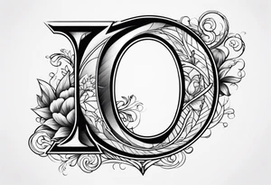 The letter Q with a heart tattoo idea