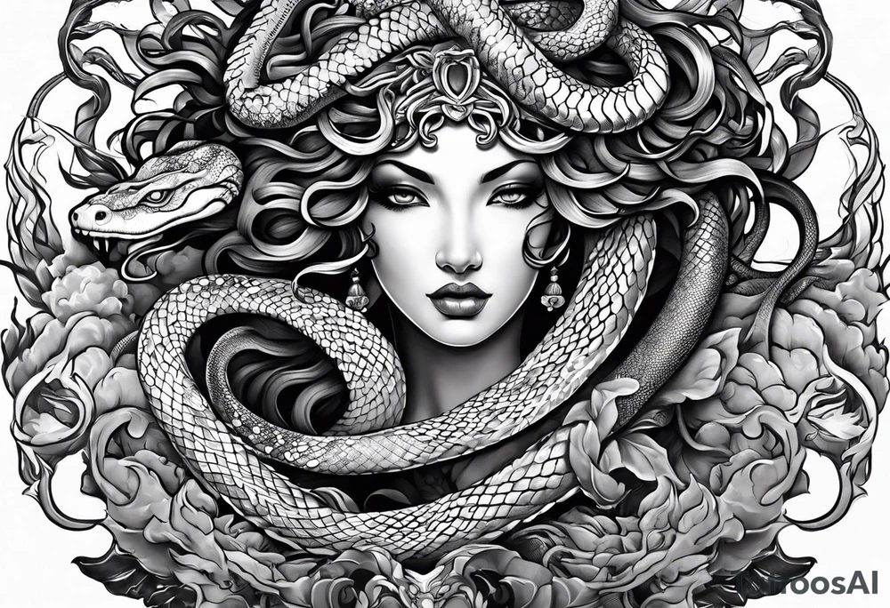 Medusa
Include snake heads tattoo idea
