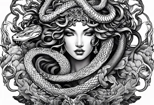 Medusa
Include snake heads tattoo idea