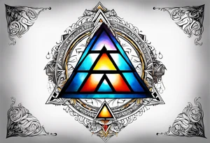 Triforce from the Zelda series highlighting courage strength and wisdom with a woman’s touch tattoo idea