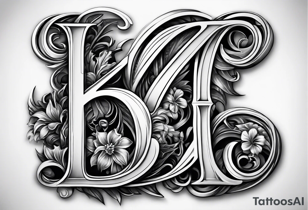 Letter "B" looking like it's craved in my skin tattoo idea