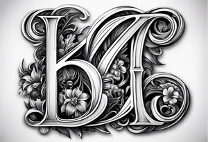 Letter "B" looking like it's craved in my skin tattoo idea