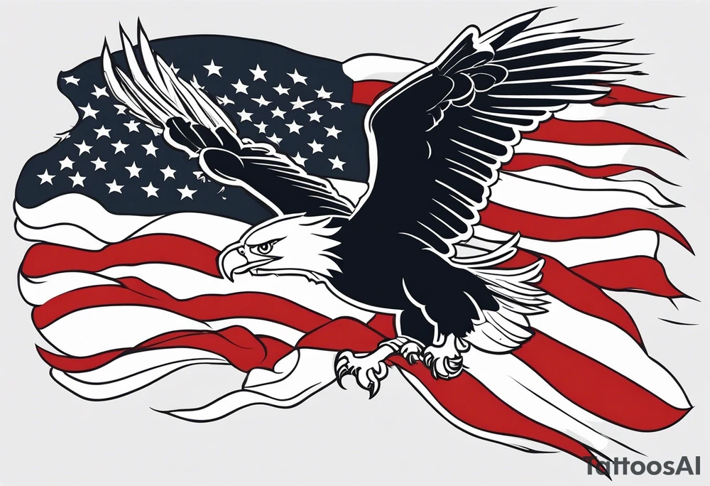 American Flag, German Flag, American Eagle, German eagle, Fighting tattoo idea