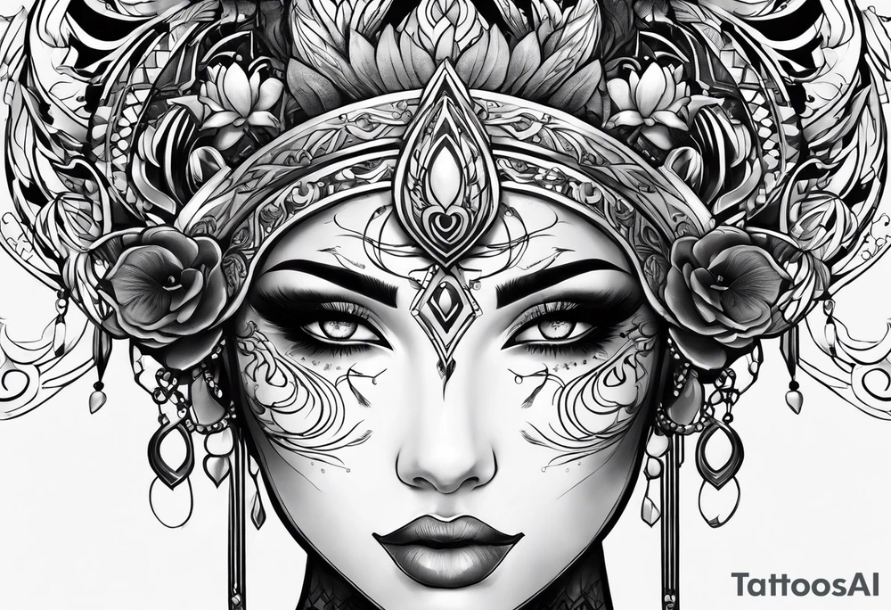 Goddess Nyx tattoo idea