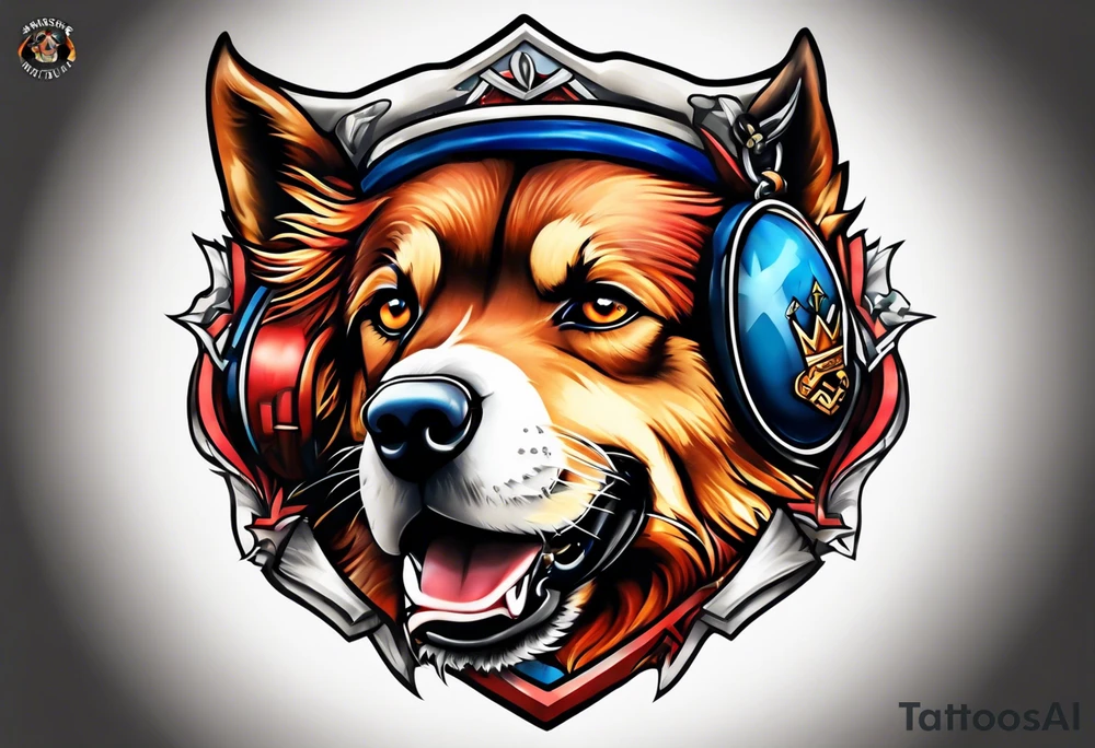 Paw print Air Force tattoo idea