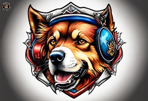 Paw print Air Force tattoo idea