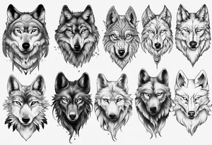 Wolf sleeve tattoo idea