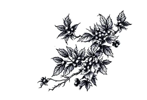 American traditional blackberry vine to wrap around an arm tattoo idea