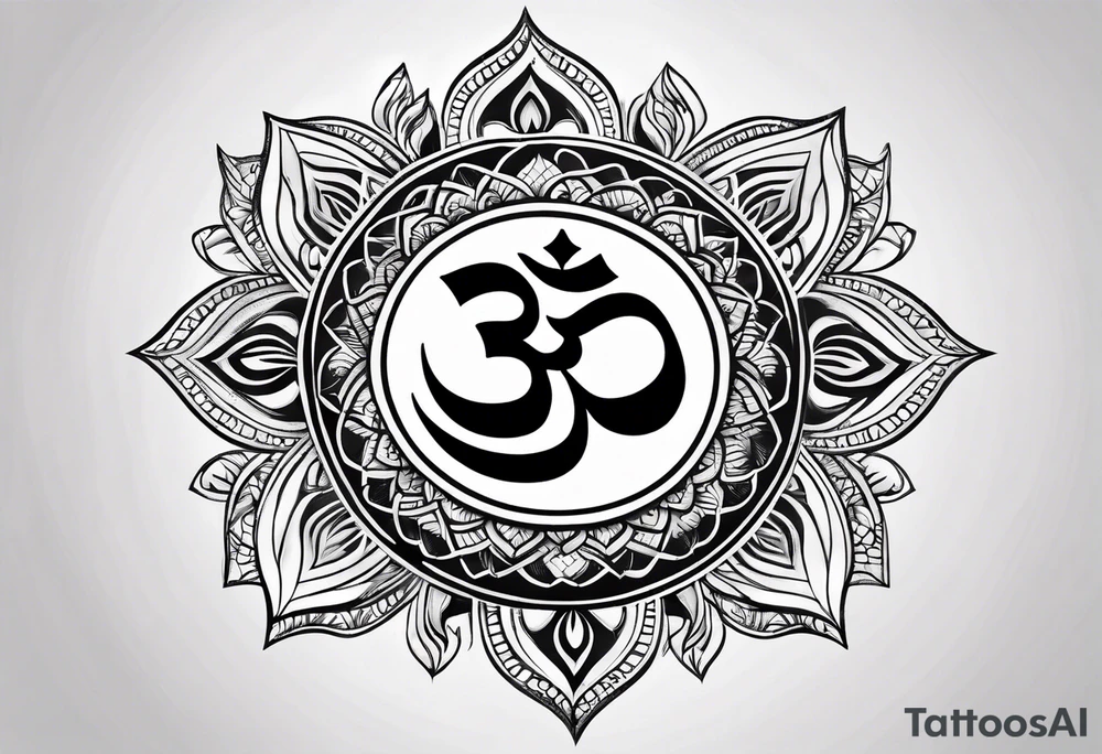 Powerful om symbol tattoo idea