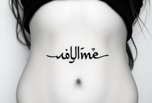 Ahmee as a script tattoo idea