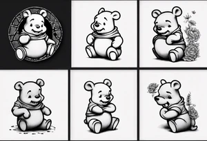 Small tattoo Winnie the poo tattoo idea