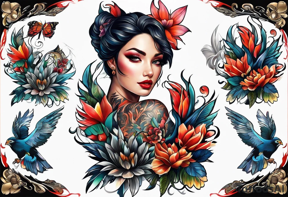 Full back tattoo tattoo idea