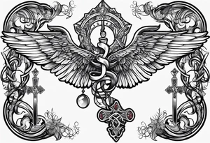 Staff of caduceus tattoo idea