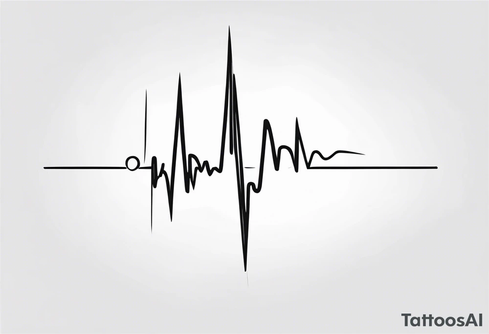 Simple ekg tattoo idea