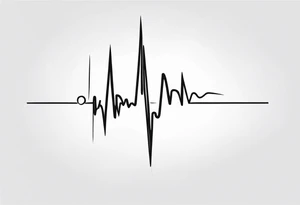 Simple ekg tattoo idea