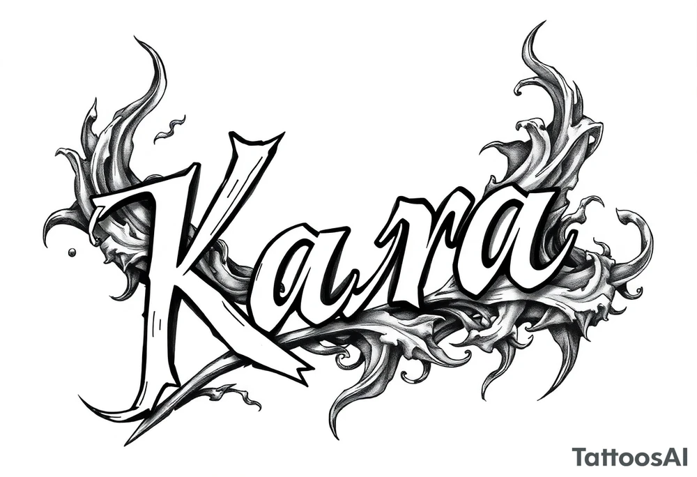 The name Kara tattoo idea