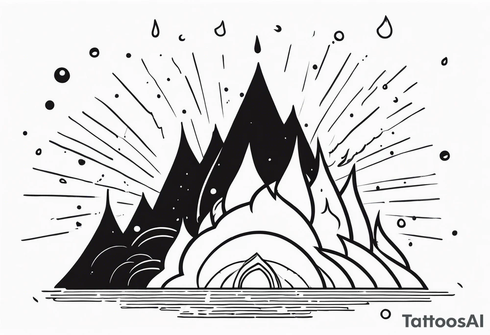 fire raining down from heaven tattoo idea