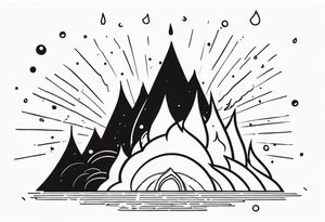 fire raining down from heaven tattoo idea