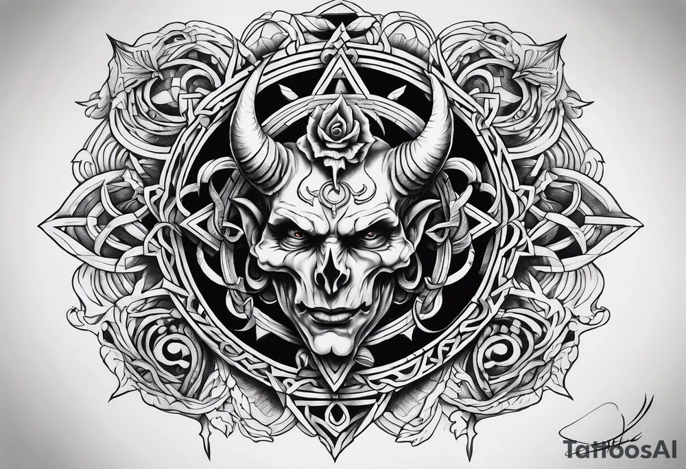 Satanic tattoo idea