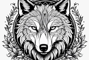 Mean wolf tattoo idea