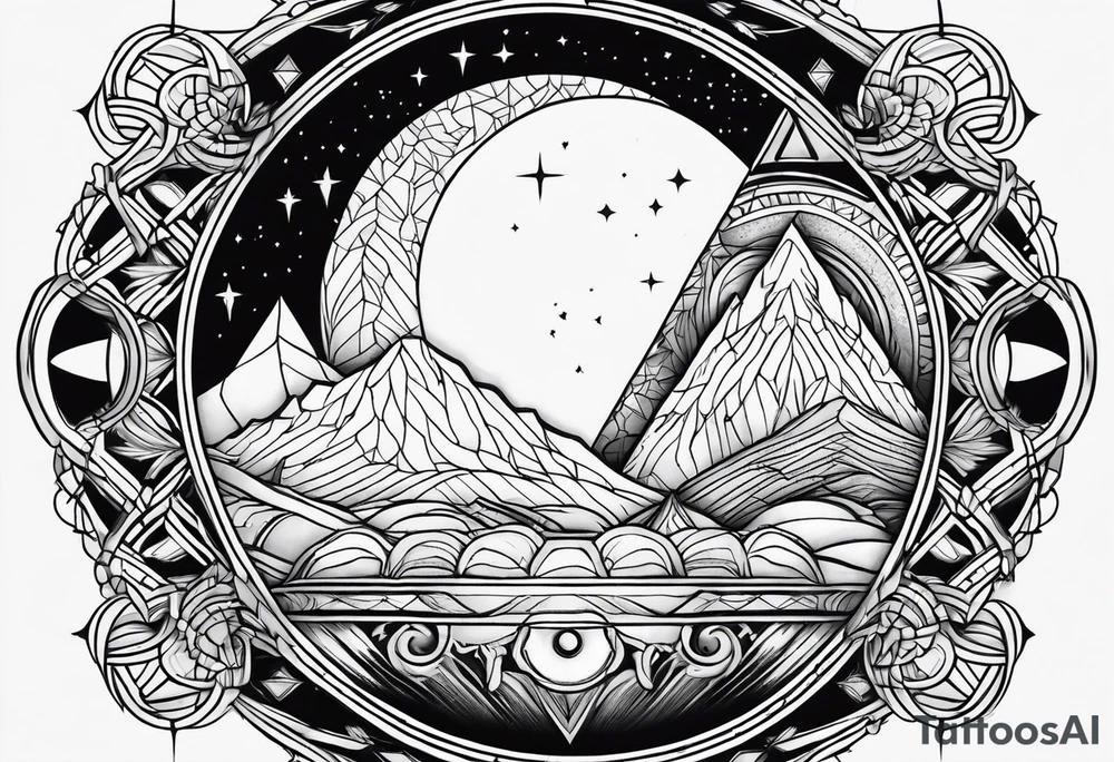 sacred moon tattoo idea