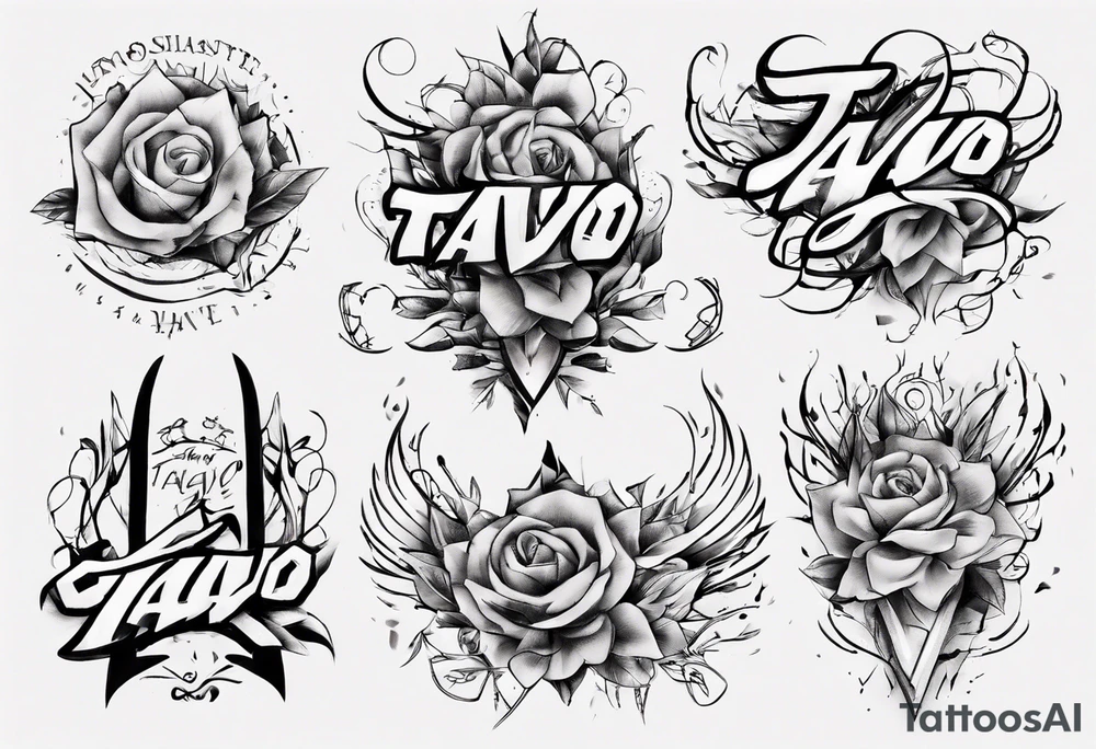 Tavo as a handwritten signature tattoo idea