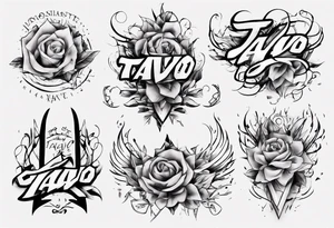 Tavo as a handwritten signature tattoo idea