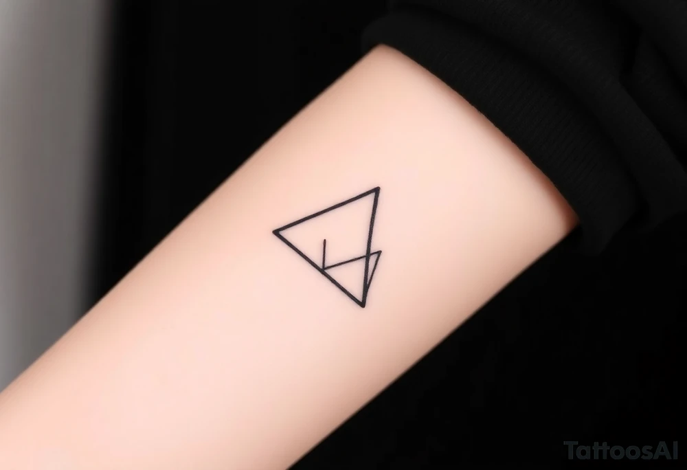 Simple three triangles intertwined prepresenting past present future tattoo idea Simple three triangles intertwined prepresenting past present future tattoo idea