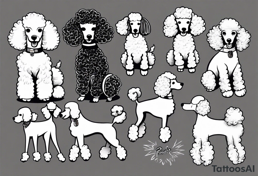 Poodle tattoo idea
