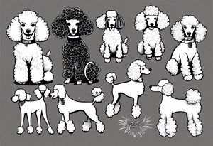 Poodle tattoo idea