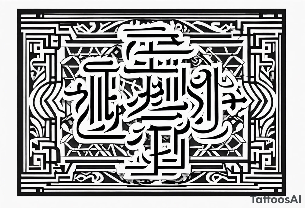 Quote in arabic calligraphy tattoo idea