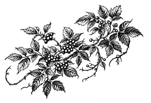 American traditional blackberry vine to wrap around an arm tattoo idea