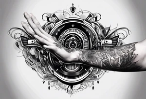 A forearm tattoo about electronic music tattoo idea
